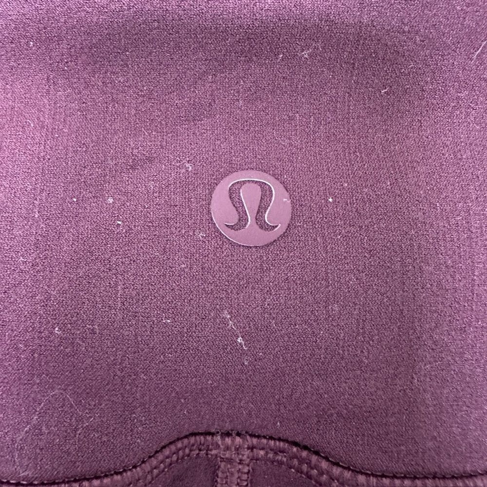 Lululemon Reveal 7/8 Tight Stripes 25" Dark Adobe Burgundy W5AF9S Size 6 - Picture 5 of 6